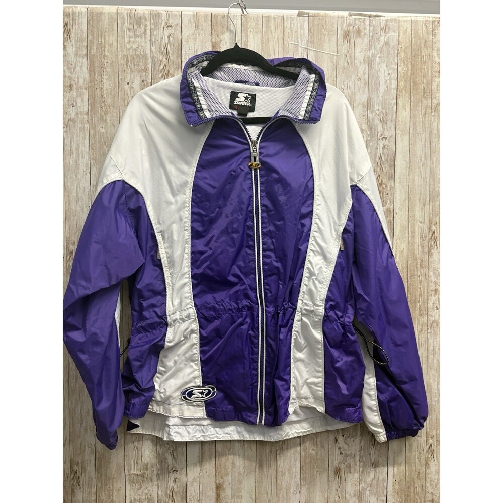 Vintage Starter Women’s Purple & White Windbreaker Jacket